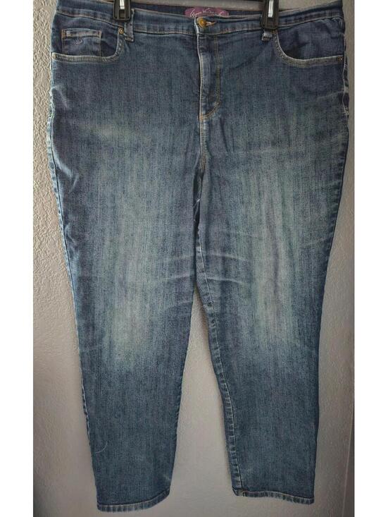 Gloria Vanderbilt Denim - Women's Gloria Vanderbilt Amanda Denim Jeans Pants Size 18 W Blue Straight Leg
